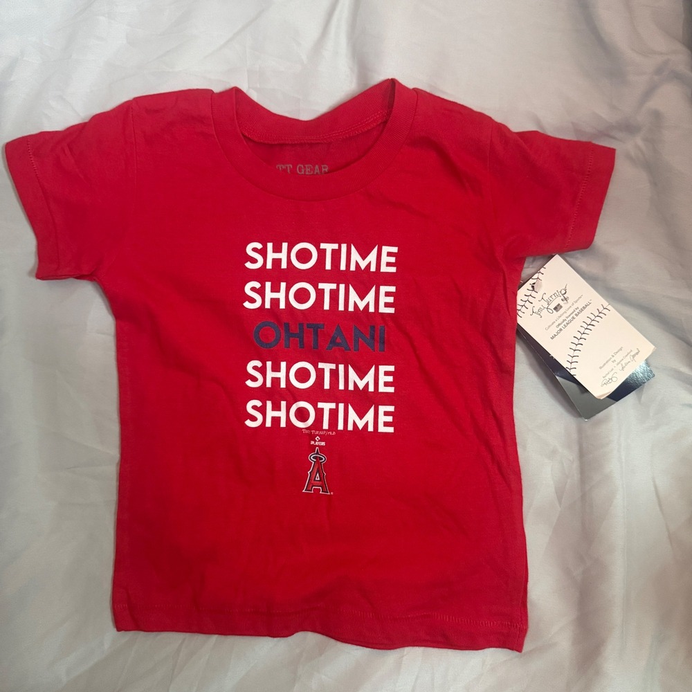 Tiny Turnip LA Angels Shohei Ohtani Shotime Infant Red Tee Shirt 18 Months NWT